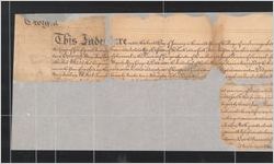 Georgia. Colonial. Indentures. Mary Bowling (Savannah, GA) to Joseph Pruniere...fragment [laminated]