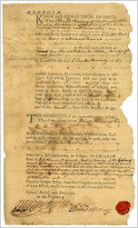 Georgia. Colonial. Indenture. David Murray-Charles Murray