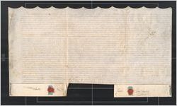 Georgia. Colonial. Indentures. Jacob van Voorhes (N. Y., N. Y.), his wife Martha and Daniel Lawrence; release of land [dirty, good], 1784