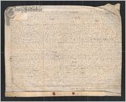 Georgia. Colonial. Indentures. English. Daniel Trigg, Margarett (wife) (Kent), and William Belches; conveyance of lease to Belch [heavy curling at top], 1706