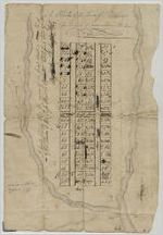 Georgia. County Records. Elbert County, plan of the Town of Petersburg in the fork of Savannah and Broad Rivers [oversize items removed from folder 24:17]