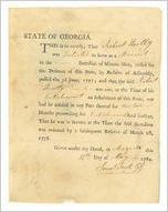 Georgia. Revolutionary. Military. Soldiers' Certificates He-Ho