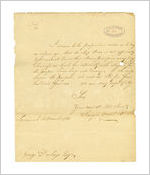 Georgia. Revolutionary. Wright, Sir James. Estimate for State House repairs re: hire of ship Ceres