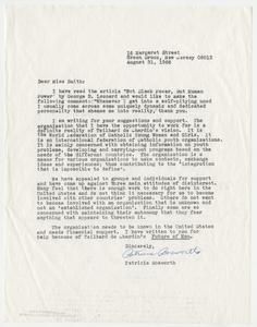 Bosworth, Patricia - World Federation of Catholic Young Women and Girls, 1966
