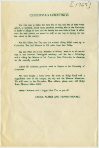 Menard, Laura and Albert, 1969-1979