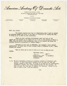 Fuller, Frances - President, American Academy of Dramatic Arts