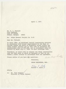 Contract for Engineering Services. Project No. Ga. R-51. Urban Engineers, Inc.