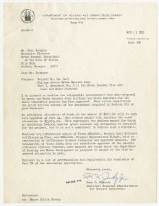 Loan & Grant Amendment No. 2 Ga. R-51 correspondence