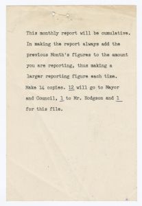 Monthly progress reports