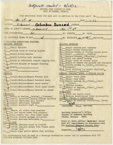 Duncan, Columbus - Housing code inspection, 180 1st St.