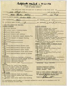 Elder, Katie - Housing code inspection, 179 1st St.