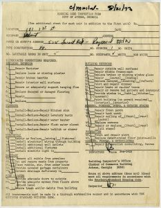 Elder, Raymond & J. D. - Housing code inspection, 181 1st St.