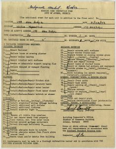 Spratlin, Willie - Housing code inspection, 179 Oak Ridge