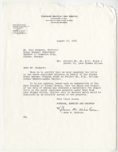 Disposition, Parcel No. 22 & 23 to City of Athens-Lyndon House Community Center