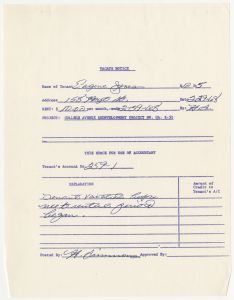 Relocation, B10P5 Eugene Jones, 158 Hoyt St