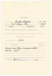 Relocation, B10P24 Loretta Griffith, 763 College Ave