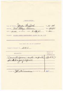 Relocation, B10P24 Joyce Griffith, 763 College Ave