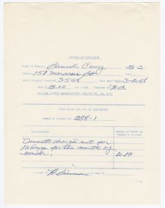 Relocation, B12P2 Samuel Curry, 157 Warsaw St.