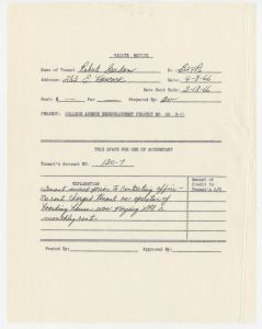 Relocation, B24P6 Robert L Gordon, 283 E Hancock