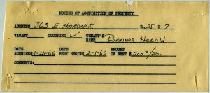 Relocation, B25P7 Mrs C A Trussell, 363 E Hancock