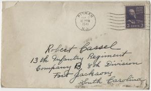 Cassel, Robert - correspondence from Fort Jackson, S.C., 1941 May