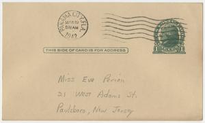 Cassel, Robert - correspondence from Fort Jackson, S.C. and Panama City, 1942 March-April