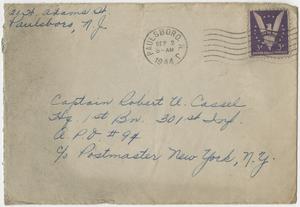 Cassel, Robert - correspondence from England and France, 1944 September