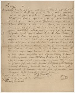 Deed of exchange of enslaved persons -- F. E. Brooking, William P. Haynes