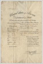 Robert Clayton passport, 1875
