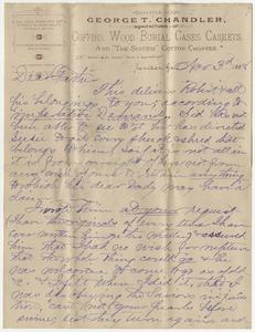 Letters to George T. Chandler