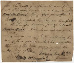 Promissory note - Reuben Beavers - Zacharia Cox