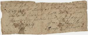 Promissory note - James and Joseph Shields - Dempsey Perkinson