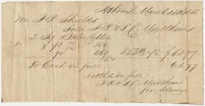 Receipt - James Shields from J.R. and S.C. Matthews for cotton