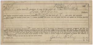 I. W. Ethridge - promissory notes, sharecropping