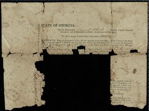 Land grant - Elam Greazill - Franklin County, Georgia