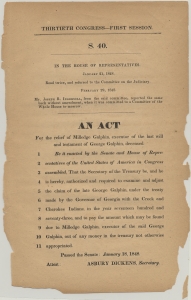 An Act for the relief of Milledge Galphin, executor of the last will and testament of George Galphin, deceased