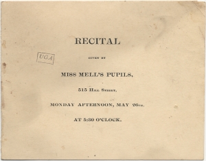 Recital given by Miss Mell's pupils 515 Hill Street