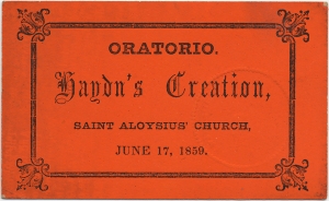 Oratorio. Haydn's Creation, Saint Aloysius' Church