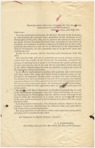 Headquarters Military Division of the Tennessee, Office Provost Martial General, Nashville, Tenn. Circular to secure uniformity throughout the Military Division of the Tennessee in administering the Amnesty Oath... J. G. Parkhurst