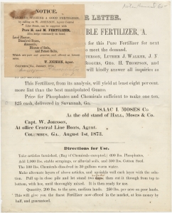 Circular Letter. H. & M. Pure Soluble Fertilizer, A. We are now receiving orders for this Pure Fertilizer ... Isaac I Moses Co.