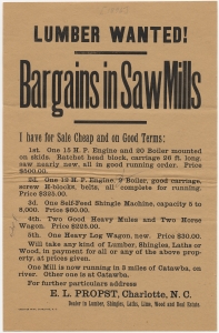Lumber wanted: Bargains in Sawmills. I have for sale cheap and on good terms