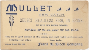 Mullet. New Catch. Select headless fish in brine ... Frank E. Block Company