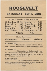 Roosevelt Saturday Sept. 28th Below is approximate schedule... nominee of the Progressive party...