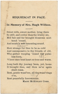 Requiescat in Pace (a poem by Mary McKinley Cobb)