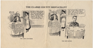 The Clarke County restaurant ... The lone customer ... Tax collector's office Hal Linton ... Walter Mallory The new entry