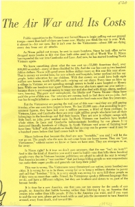 The Air War and its costs. Public opposition to the Vietnam War ...