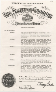 Executive Department. The State of Georgia. Proclamation. Senior Citizens' Month