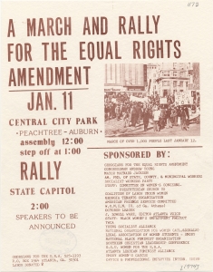 A March and rally for the Equal Rights Amendment ... Central City Park Peachtree-Auburn. Rally State Capitol