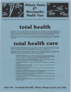 Atlanta center for naturopathic health care total health ... 3110 Maple Drive NE