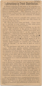 Instructions in tract distribution [suggestions for handing out religious tracts]